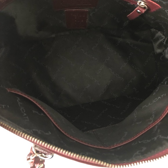 Pulicati Shoulder Bag, Burgundy/Maroon Leather NWOT - Picture 6 of 7